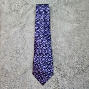 Carlos Santana Silk Necktie Mens Purple Black Guitar Music Pattern Tie